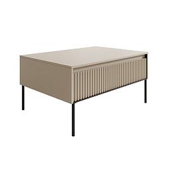 Foto van Meubella salontafel timoteo - beige - 100 cm