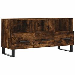 Foto van Vidaxl tv-meubel 102x36x50 cm bewerkt hout gerookt eikenkleurig