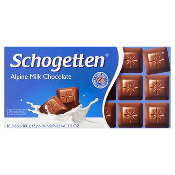 Foto van Schogetten alpine milk chocolate 18 stuks 100g bij jumbo