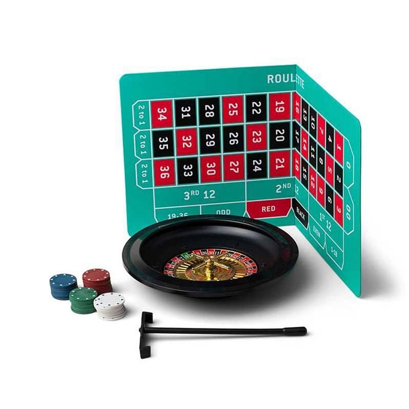 Foto van Gentlemens hardware mini roulette spel - compact formaat - organiseer thuis je eigen casino avond