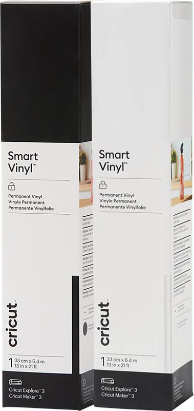 Foto van Cricut smart vinyl permanent 33x640 zwart en wit combo pack