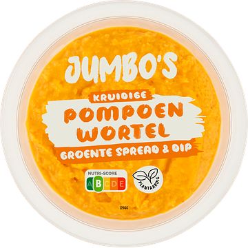 Foto van Jumbo'ss kruidige pompoen wortel groente spread & dip 150 g