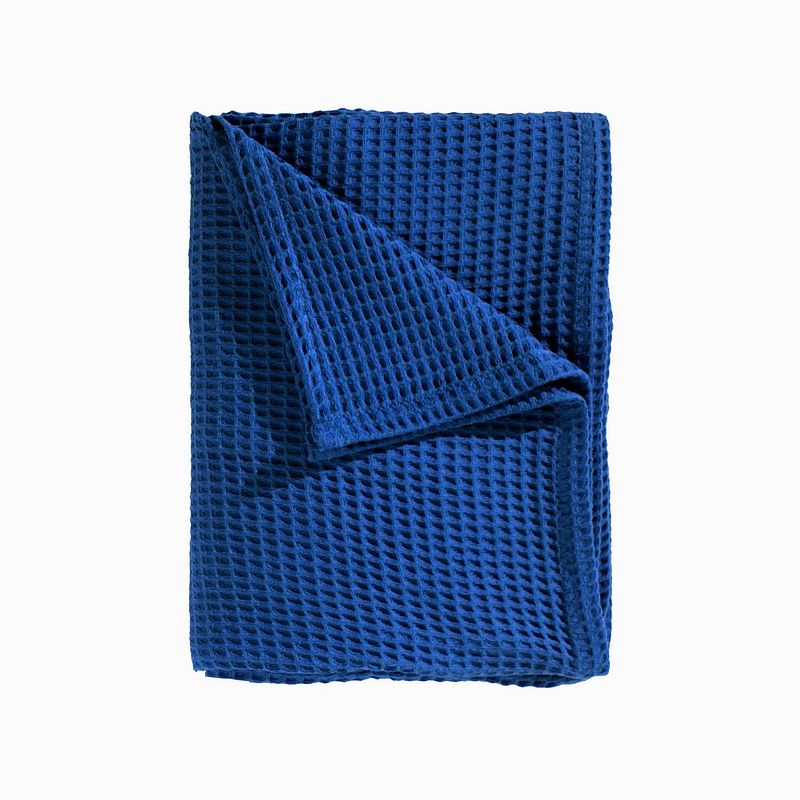 Foto van Heckett lane wafel plaid - ink blue 180x260cm