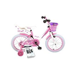 Foto van Volare kinderfiets rose - 16 inch - roze/wit - inclusief ways bandenplakset