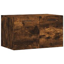 Foto van The living store wandkast - gerookt eiken - 60 x 36.5 x 35 cm - decoratief en praktisch