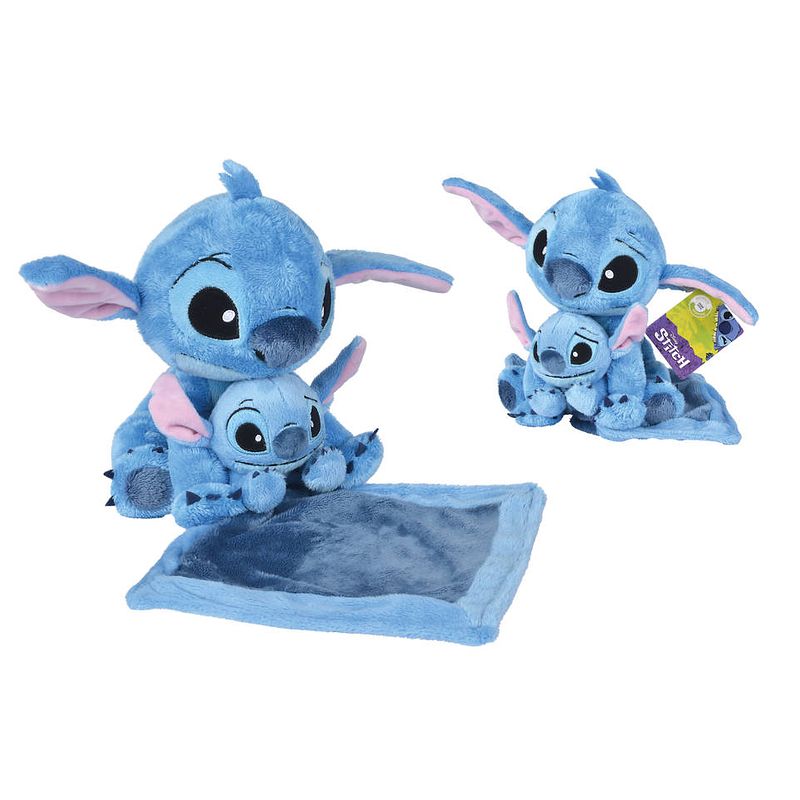 Foto van Disney lilo & stitch pluchen knuffel hoofd van stitch - 25 cm