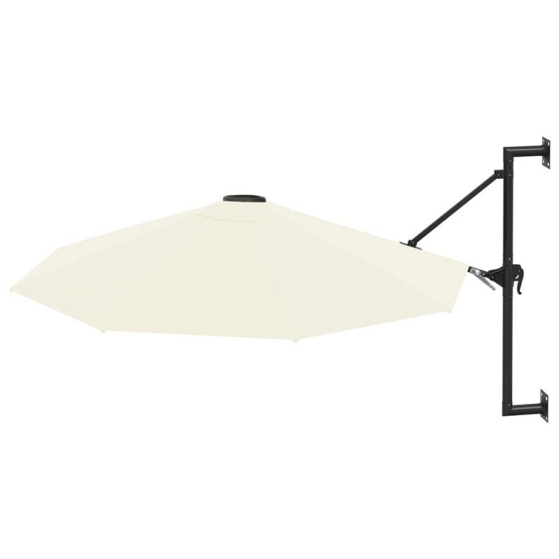 Foto van The living store muurparasol elegante zand 300x131 cm - uv-beschermend polyester