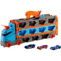 Foto van Hot wheels city racebaanlanceerder + 3 auto's