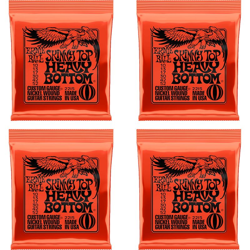 Foto van Ernie ball 2215 skinny top heavy bottom snaren voor elektrische gitaar (4 sets)