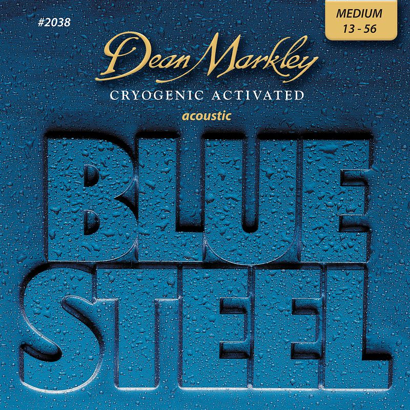 Foto van Dean markley 2038 blue steel medium 13-56 snarenset voor westerngitaar