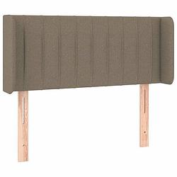 Foto van Vidaxl hoofdbord met randen 93x16x78/88 cm stof taupe