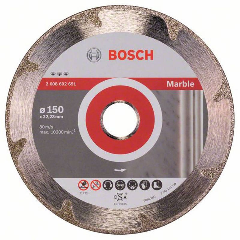 Foto van Bosch accessories 2608602691 bosch power tools diamanten doorslijpschijf diameter 150 mm binnendiameter 22.23 mm 1 stuk(s)