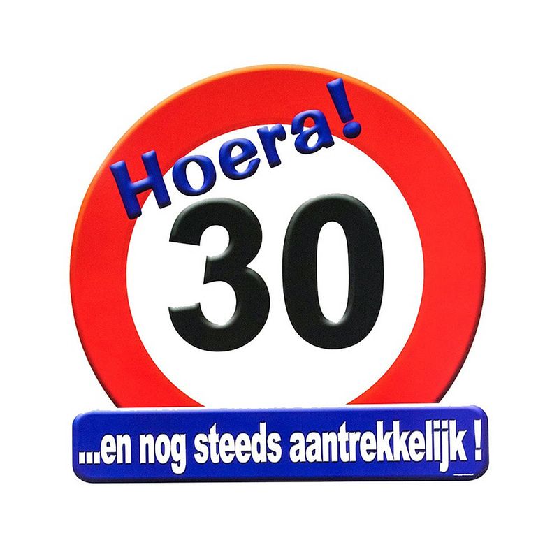 Foto van Hulde stopbord 30 jaar verjaardags cadeau/versiering - feestdecoratieborden