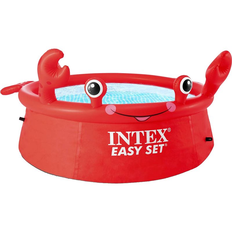 Foto van Intex opblaaszwembad 26100np happy crab 183 x 51 cm rood