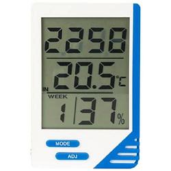 Foto van Velleman thermometer/hygrometer digitaal 5,8 x 9 cm abs wit