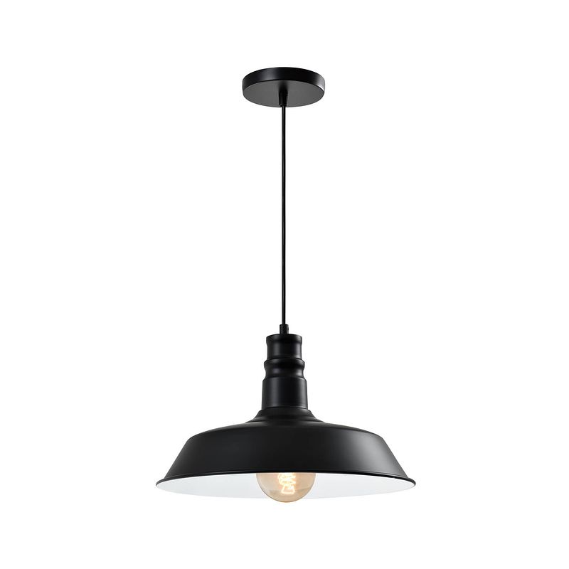 Foto van Quvio hanglamp rond zwart - quv5158l-black