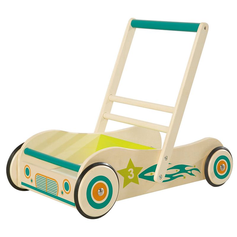 Foto van Roba loopwagen junior 29 x 56 x 45 cm hout groen