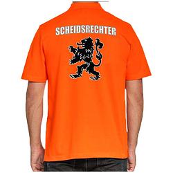 Foto van Holland fan polo t-shirt scheidsrechter oranje met leeuw voor heren l - feestshirts