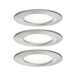 Foto van Paulmann nova inbouwlamp voor badkamer set van 3 stuks led gu10 19.5 w ip44 ijzer (geborsteld)