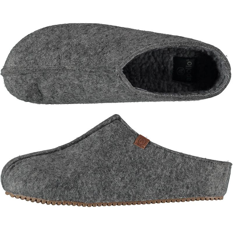 Foto van Heren instap slippers/pantoffels grijs maat 41-42 - sloffen - volwassenen