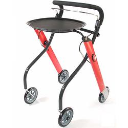 Foto van Let's go rollator rood / antraciet