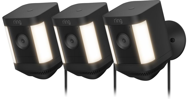 Foto van Ring spotlight cam plus - plug in - zwart - 3-pack