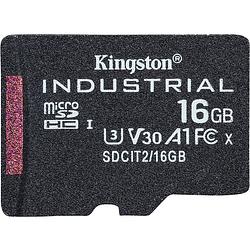 Foto van Kingston microsdhc industrial c10 a1 pslc card single pack 16gb