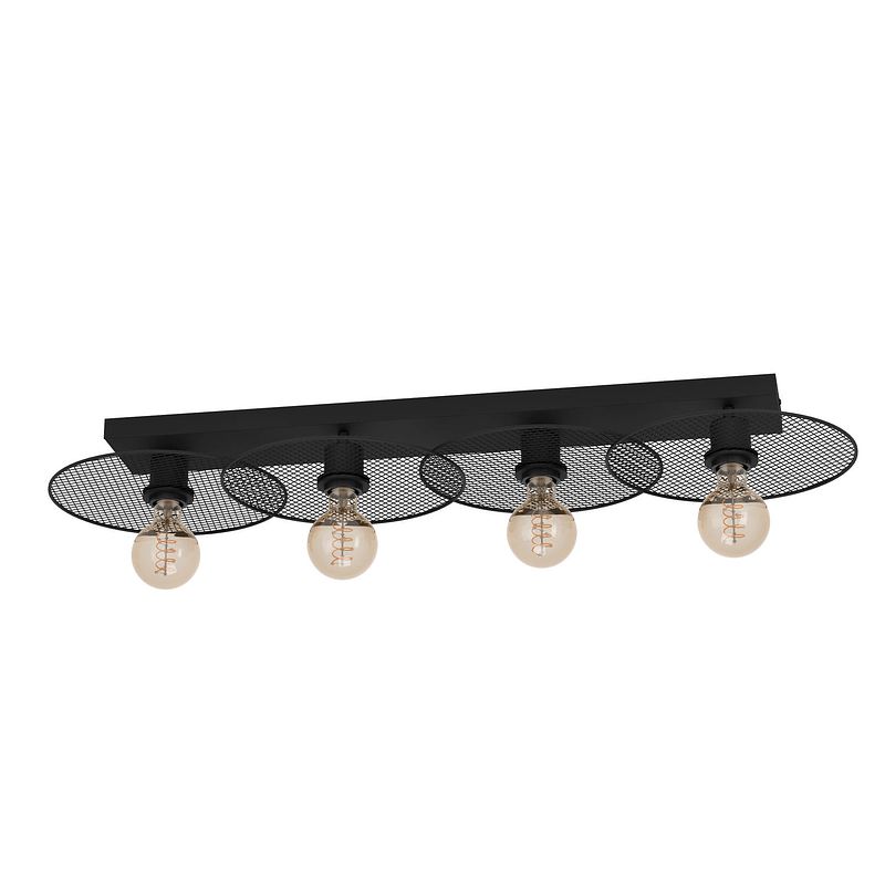 Foto van Eglo ikeston plafondlamp - e27 - 95 cm - zwart - staal