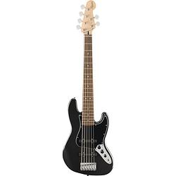 Foto van Squier affinity series jazz bass vi il black metallic 6-snarige elektrische basgitaar