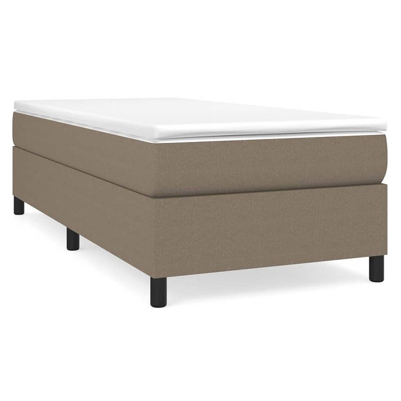 Foto van Vidaxl boxspringframe stof taupe 90x190 cm