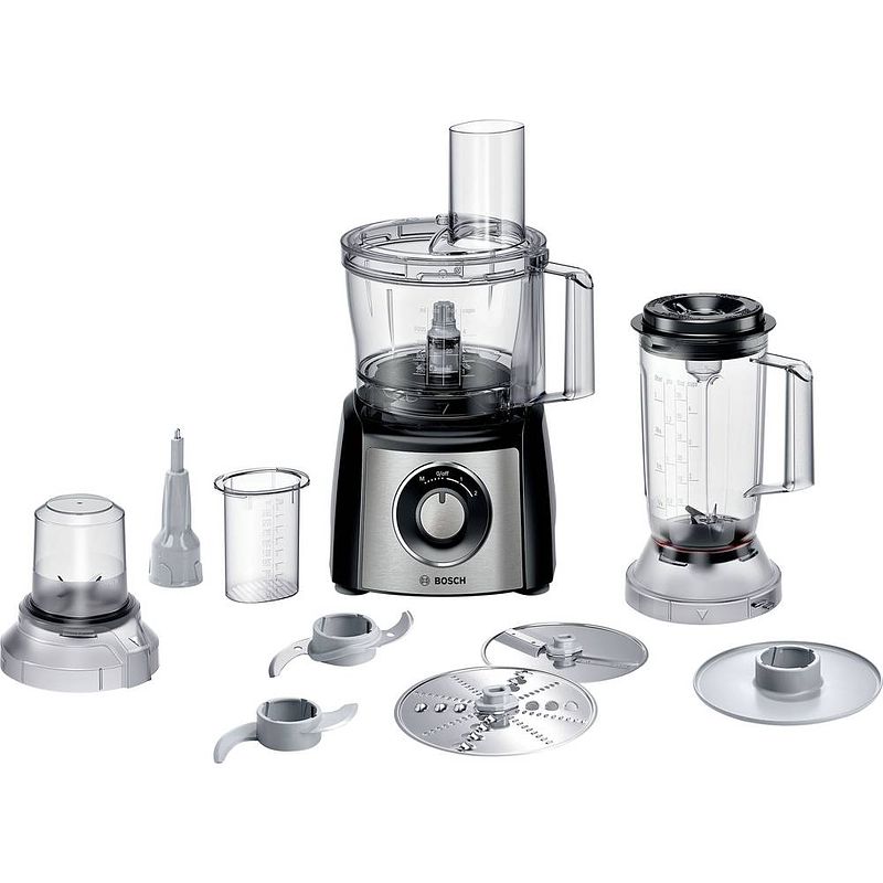 Foto van Bosch haushalt mcm3pm386 foodprocessor 900 w rvs, zwart