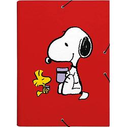 Foto van Snoopy elastomap junior a4 34 x 24 cm karton rood/wit/zwart