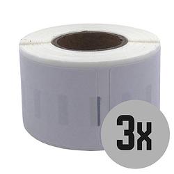 Foto van Dula dymo compatible labels - wit - 99010 - s0722370 - adresetiketten - 3 rollen - 28 x 89 mm - 130 labels per rol