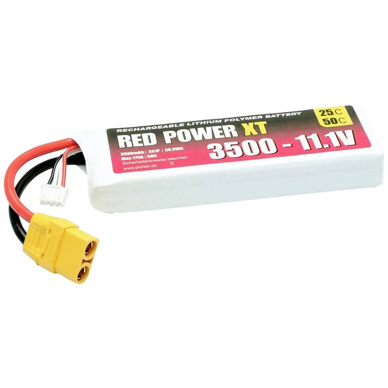 Foto van Red power lipo accupack 11.1 v 3500 mah softcase xt90