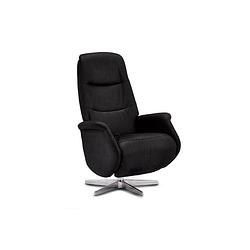 Foto van Drix relaxstoel fauteuil zwart, metaal zilverkleurig.