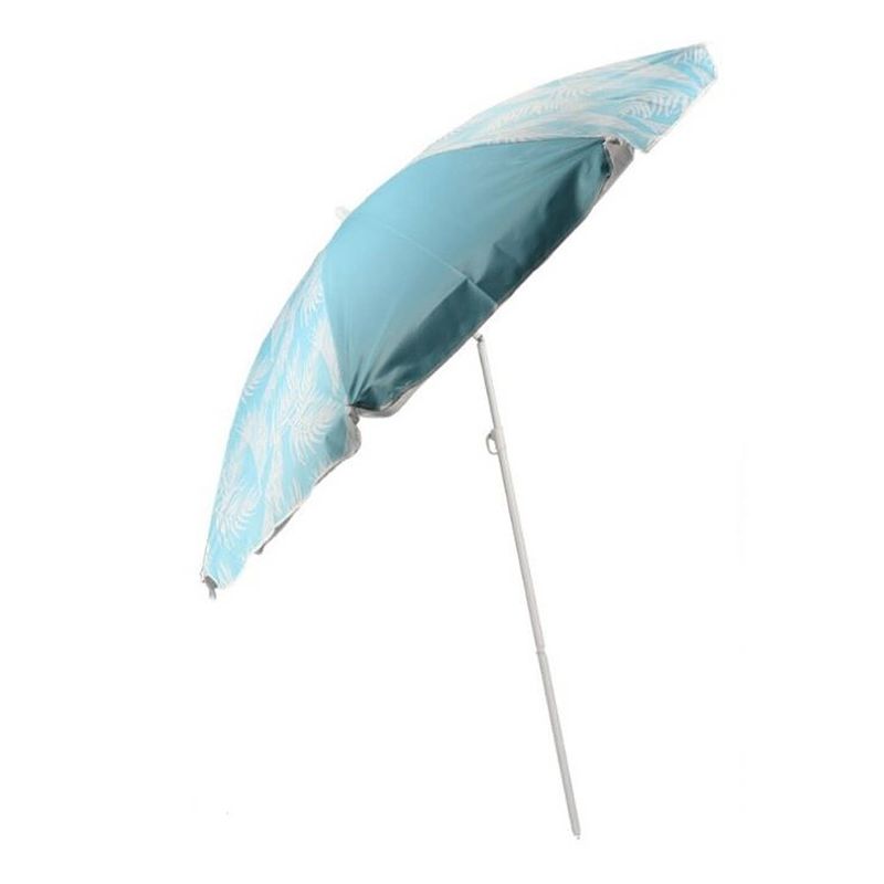 Foto van Gerimport strandparasol pindo 200 x 180 cm aluminium blauw