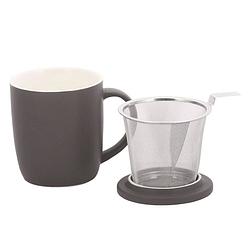 Foto van Plint brewmug retro mok - met theefilter - almost black