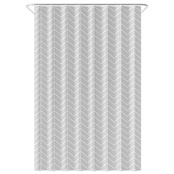Foto van Loti living douchegordijn anti schimmel - grijs patroon - inclusief ringen - polyester - douchegordijn 120x200 cm