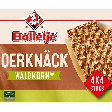 Foto van Bolletje oerknack waldkorn 4 x 4 stuks 285g bij jumbo