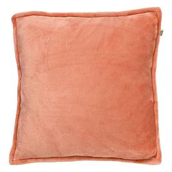 Foto van Dutch decor cilly - sierkussen van fleece muted clay 45x45 cm - roze - roze