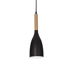 Foto van Ideal lux manhattan - moderne zwarte hanglamp - e14 fitting - stijlvol design