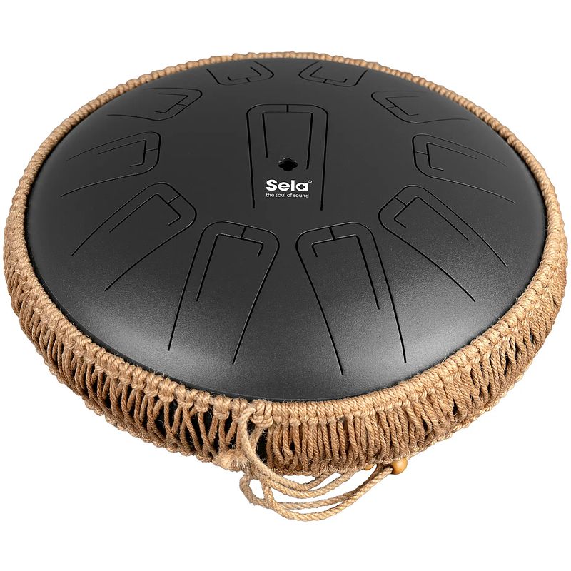 Foto van Sela setd13u1 unity steel tongue drum black c-mineur tongue drum 13 inch