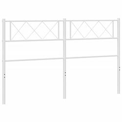 Foto van Vidaxl hoofdbord 140 cm metaal wit