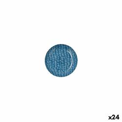 Foto van Platt tallrik ariane ripple keramisch blauw (10 cm) (24 stuks)