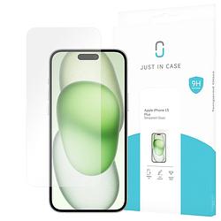 Foto van Just in case tempered glass voor apple iphone 15 plus smartphone screenprotector