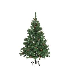 Foto van Christmas gifts kunstkerstboom met dennenappels - 210 cm - ø 130 cm - 980 toppen