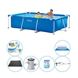 Foto van Intex frame pool rechthoekig 260x160x65 cm - 7-delig - zwembad deal