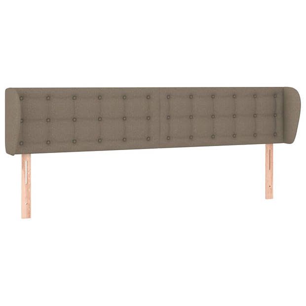 Foto van Vidaxl hoofdbord met randen 203x23x78/88 cm stof taupe