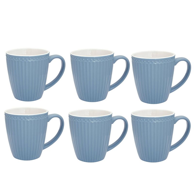 Foto van Greengate koffiemok alice nordic sky blauw 300 ml - 6 stuks