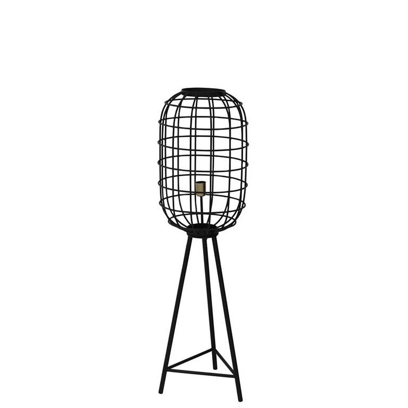 Foto van Light & living - light & living toah vloerlamp zwart - ø35,5x125 c